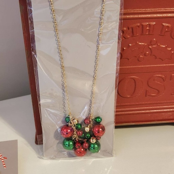 Christmas jingle bell necklace cat ears and cat earrings with jewels lot #25 - Picture 7 of 12